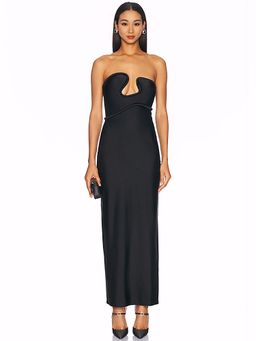 ADRIANA DEGREAS - Waves Strapless Long Dress