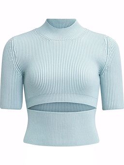 ALAIA - Cut Out Short Sleeve Top