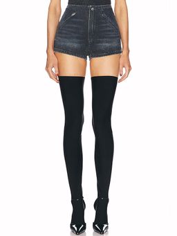 Alexander Wang - Hotfix Crystal Moto Mini Short