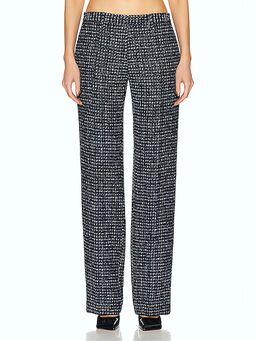 Alessandra Rich - Sequin Checked Tweed Trouser