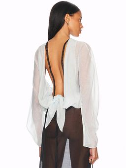 Christopher Esber - Latticed Lace Shrug Top