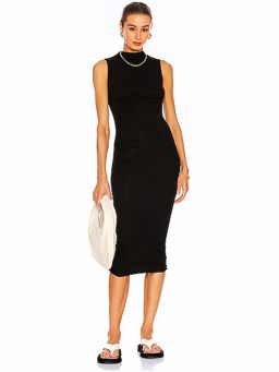 Enza Costa - Silk Rib Sleeveless Twist Midi Dress