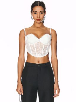fleur du mal - Bella Embroidery Open Back Bustier
