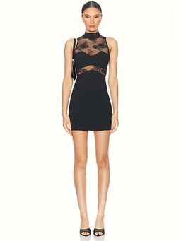 fleur du mal - Bouquet Lace And Jersey Midi Dress