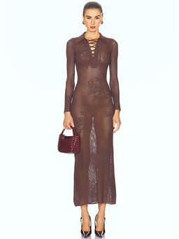 fleur du mal - Lace Pointelle Maxi Dress