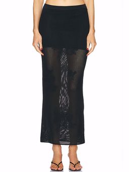 fleur du mal - Lace Pointelle Maxi Skirt