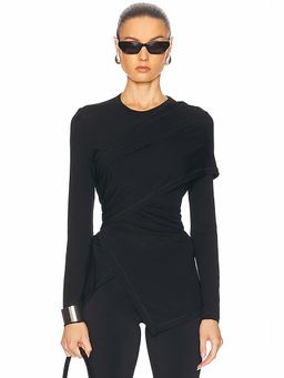 Helmut Lang - Draped Long Sleeve Top