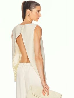 House of Dagmar - Open Back Boucle Top