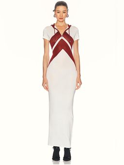 Jean Paul Gaultier - Inlaid Chevron Long Dress