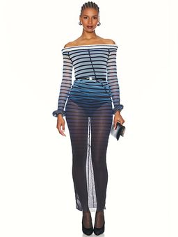 Jean Paul Gaultier - 3d Collar And Cuff Long Dress