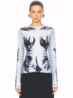 Jean Paul Gaultier - Flower Body Morphing Mariniere Top