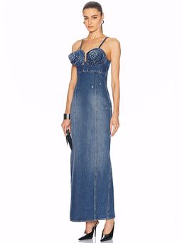Jean Paul Gaultier - Conic Cups Long Denim Dress