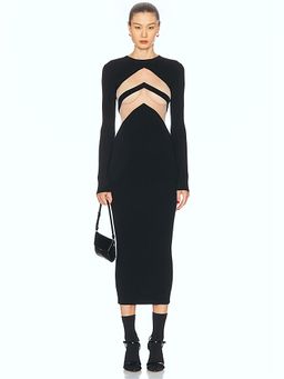 Jean Paul Gaultier - Transparent Chevron Long Dress