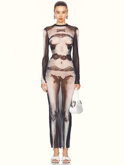 Jean Paul Gaultier - Body Lace Mariniere Long Dress