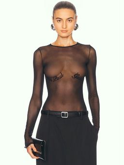 Jean Paul Gaultier - Velvet Flock Top