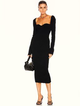 KHAITE - Beth Long Sleeve Bustier Dress