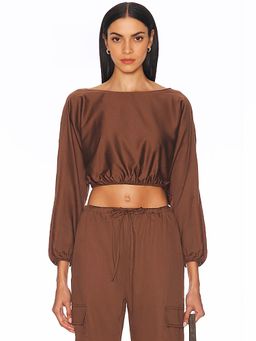 LESET - Yoko Long Sleeve Blouson Top