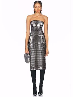 Marine Serre - Moon Skin Jacquard Knit Tube Dress