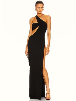 MONOT - Cutout One Shoulder Maxi Dress