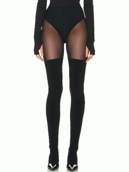 Norma Kamali - Thigh High Spliced Legging