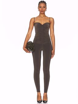 Norma Kamali - Strapless Shirred Front Catsuit