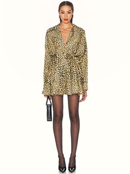 Norma Kamali - Super Oversized Boyfriend Shirt Flared Mini Dress