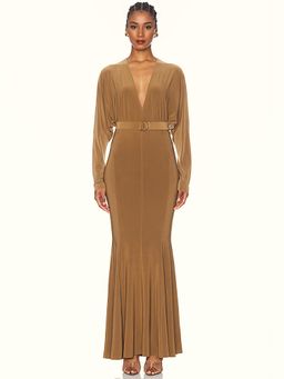 Norma Kamali - Dolman V Neck Fishtail Gown
