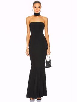Norma Kamali - Turtleneck Strapless Fishtail Gown
