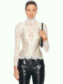 RABANNE - Lace Turtleneck Top