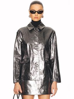 RENGGLI - Foil Leather Jacket