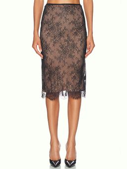 self-portrait - Lace Midi Skirt