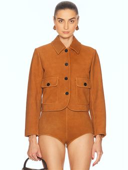 self-portrait - Suede Jacket