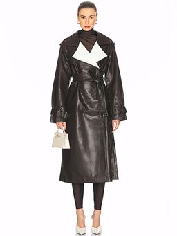 Ser.O.Ya - Estelle Vegan Leather Trench Coat
