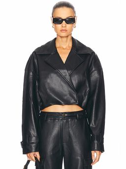 Ser.O.Ya - Koda Vegan Leather Cropped Trench