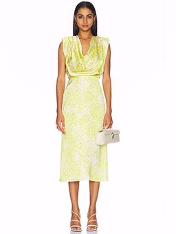 SEV - Print Draped Midi Dress