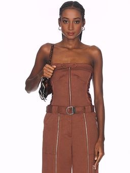 SIMKHAI - Sasha Zip Up Bustier Top