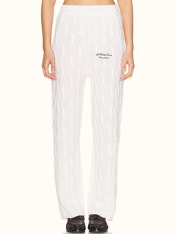 Sporty & Rich - X Le Bristol Paris Faubourg Cable Knit Cashmere Pant