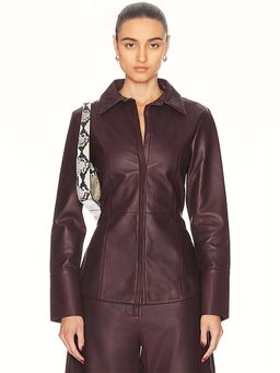 St. Agni - Leather Panelled Shirt