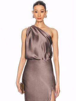 The Sei - One Shoulder Drape Top