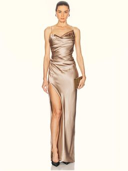 The Sei - Lace Inset Cowl Gown