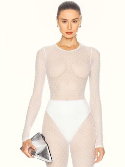 WARDROBE.NYC - Polka Dot Bodysuit