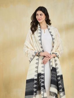 Fabindia - Off White Woven Dupatta
