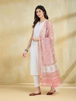 Fabindia - Pink Printed Dupatta