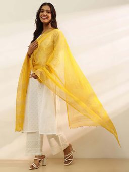 Fabindia - Yellow Printed Dupatta