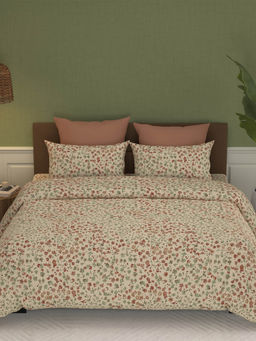 MYTRIDENT - 100% Cotton King Size Bedsheet with Pillow Covers for Double Bed, Chloe