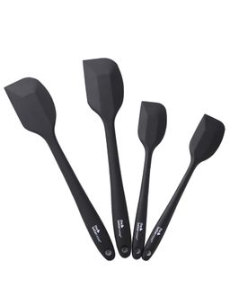The Better Home - 4 Piece Kitchen Utensils Set (Black)-Silicone Iron