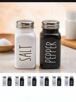 The Better Home - Pack of 12 Salt and Pepper Shaker Glass