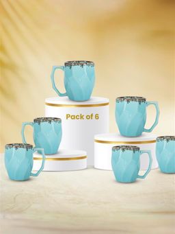 The Better Home - Ceramic Coffee Mug Pack of 6 280ml- Teal