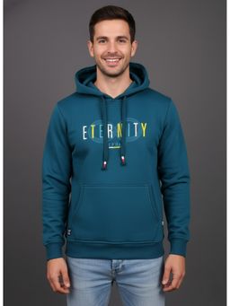 SANDPIPER - Men Teal Full Sleeves Hoodie
