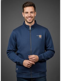 SANDPIPER - Men Navy Blue High Neck Sweatshirt
